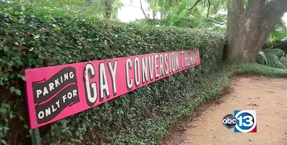gay conversion therapy sign