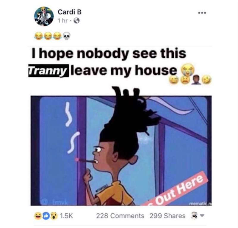 cardi b facebook meme