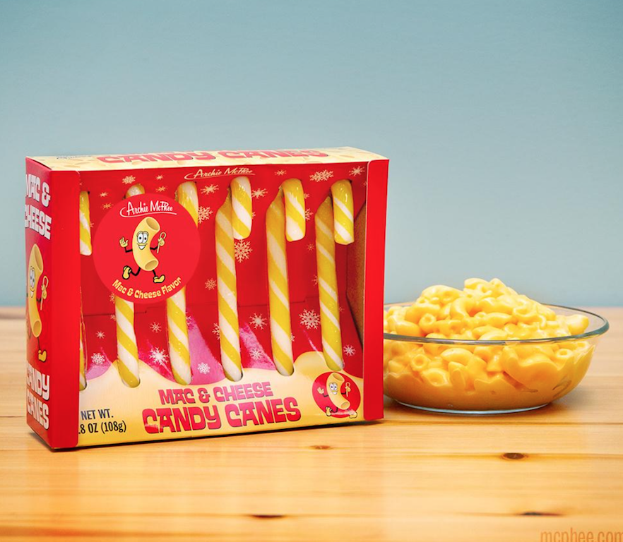 current obsessions mac and cheese candy canes