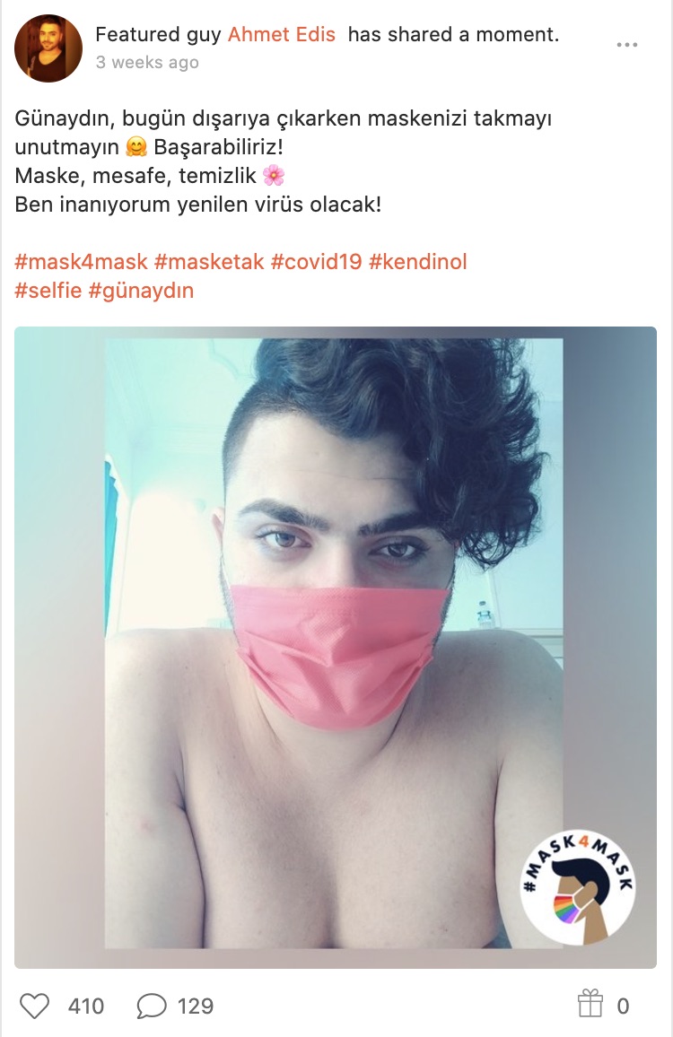 mask-wearing hornet #mask4mask campaign