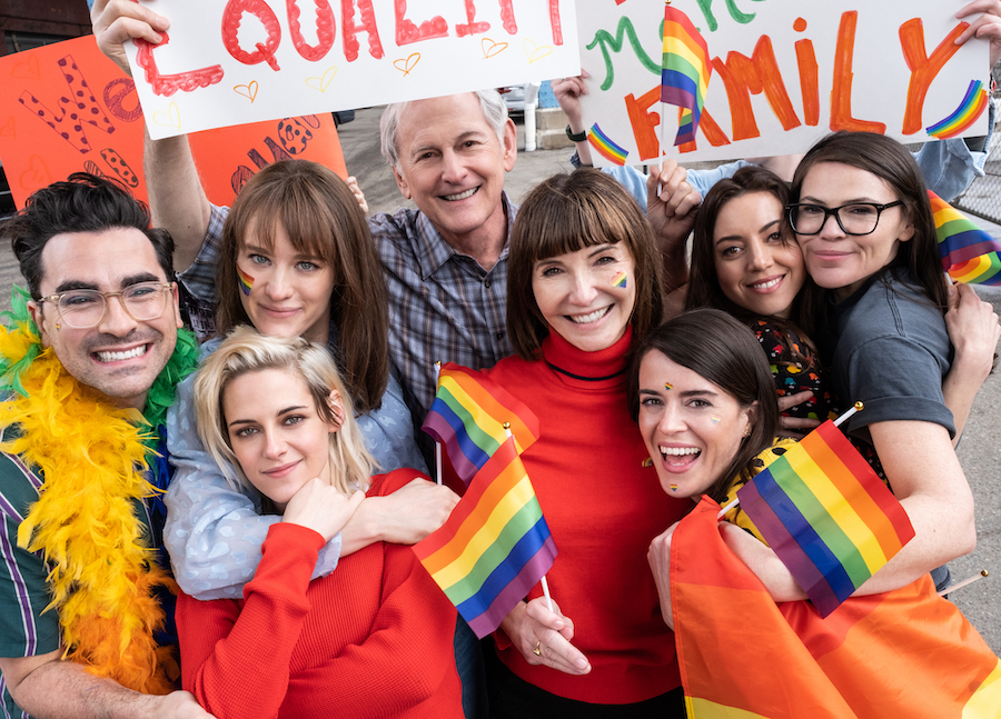 lgbtq christmas film happiest season cast at pride