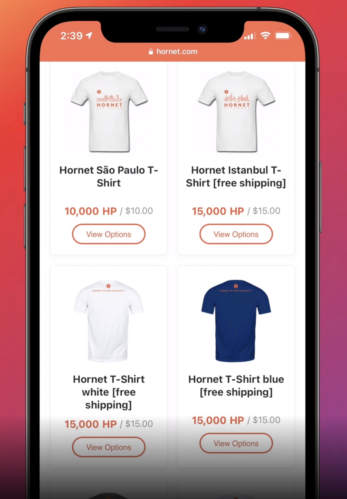 hornet shop shirts