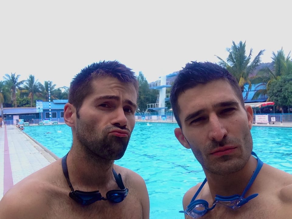 keeping fit while traveling swimming