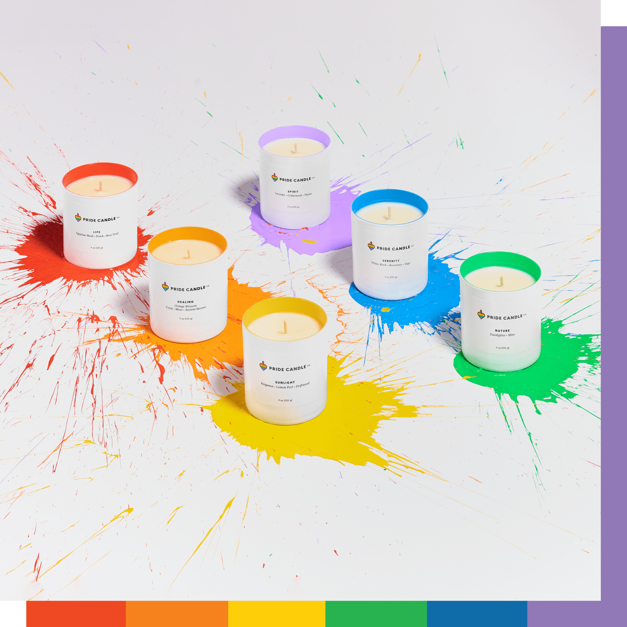 pride candle company rainbow set