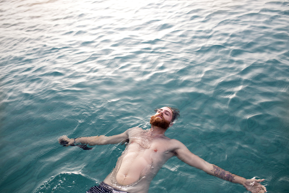 summer body hair water