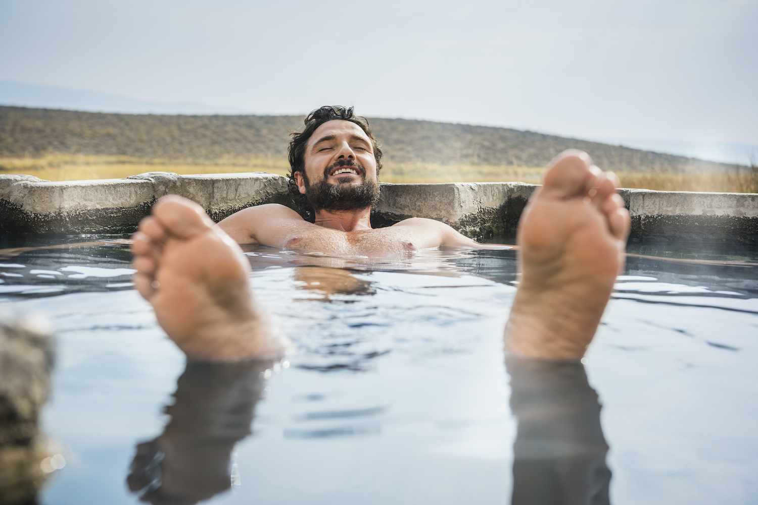 panasonic safely shave guy outdoor bath